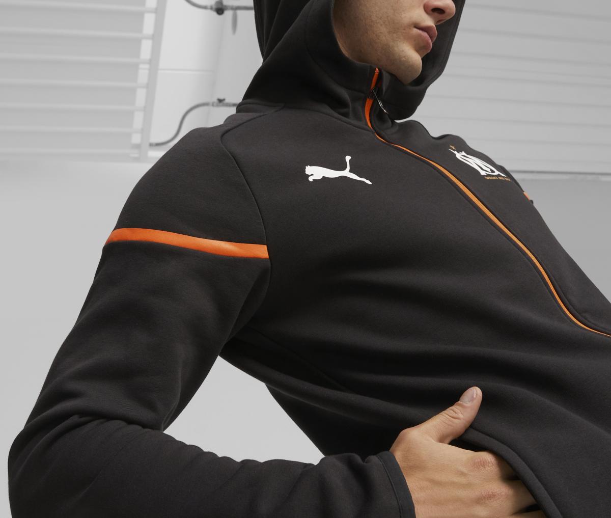Chaqueta con capucha OM Casual Negro/Naranja