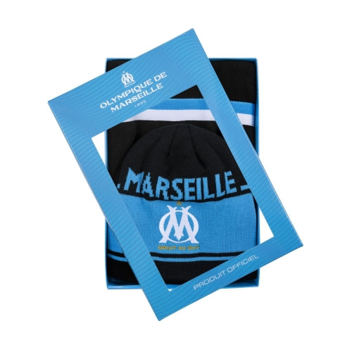 Coffret Bonnet + Echarpe OM Homme
