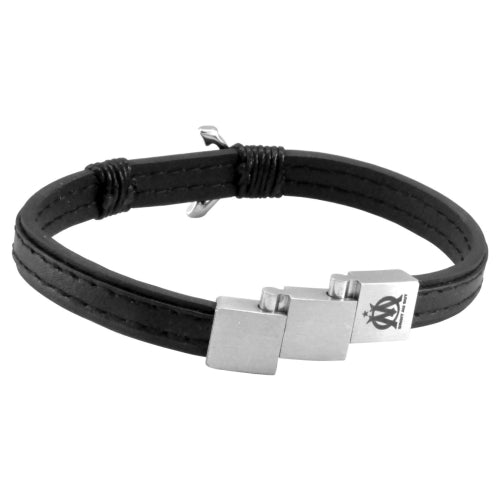 OM Marine Anchor Leather Bracelet