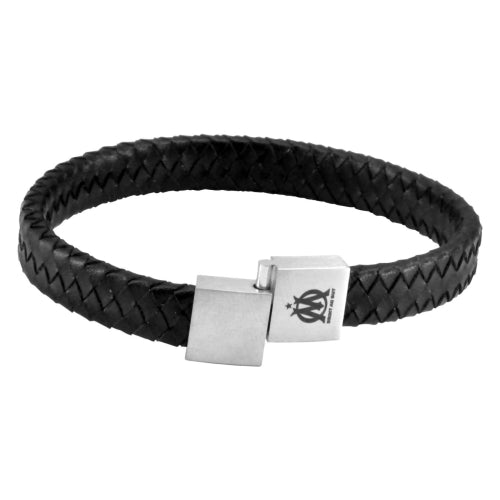 Bracelet OM Cuir Noir Petit Modèle
