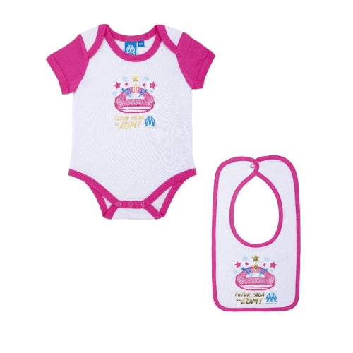 Conjunto bebé niña Body + Babero OM