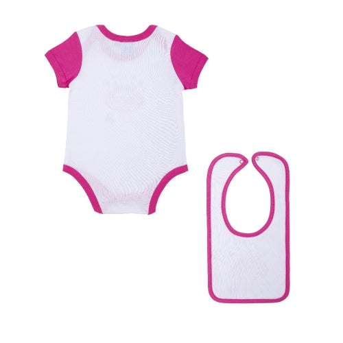 Conjunto bebé niña Body + Babero OM