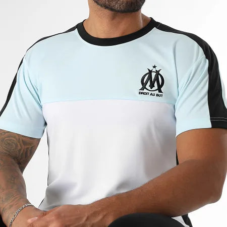 Maillot Lifestyle OM Bleu Clair Blanc Noir