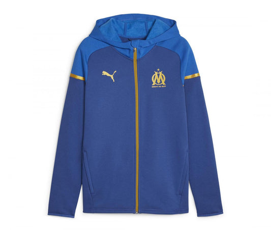 OM Blue/Gold Casual Hooded Jacket 