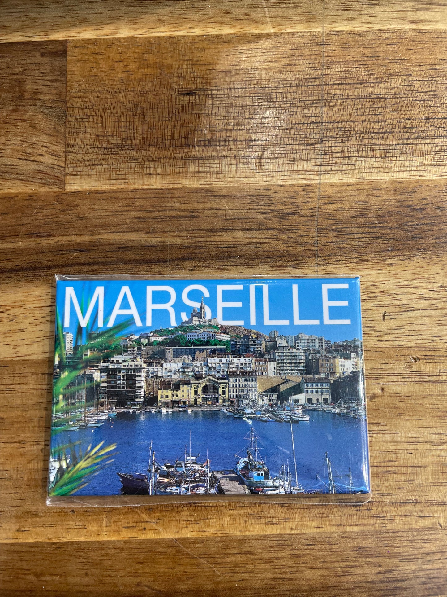 Marseille at night photo magnet