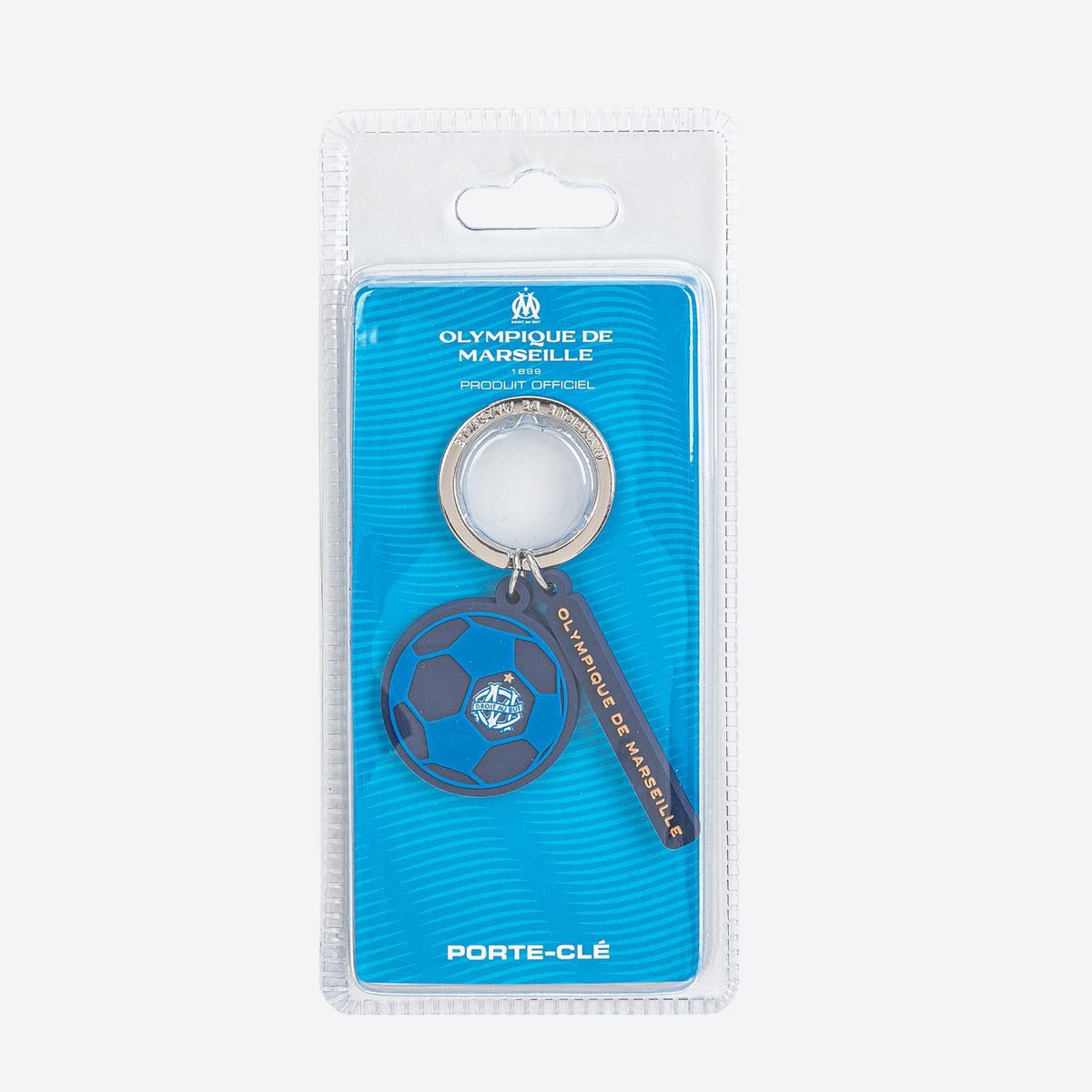 PORTE-CLÉS OM BALLON LOGO VINTAGE BLEU