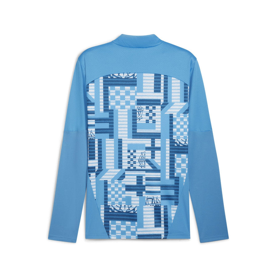 Sweat 1/4 Zip Pre-Match OM Bleu Océan