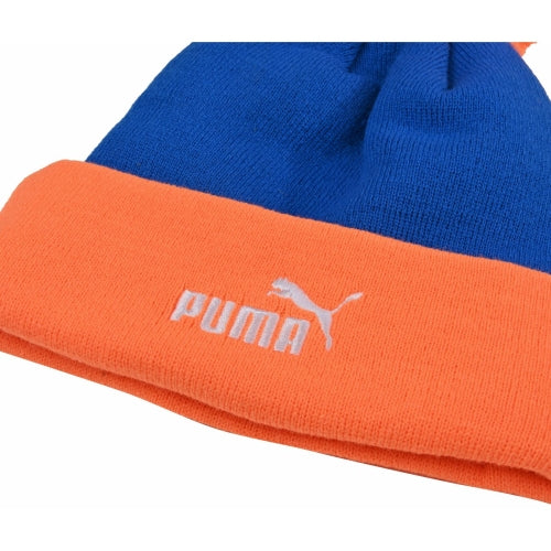 Blue and Orange OM Pompom Hat