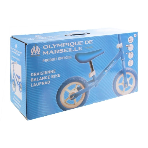 Bicicleta de equilibrio OM azul y blanca