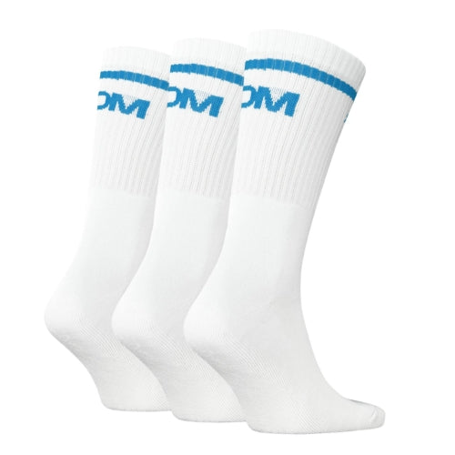 Pack de 3 pares de calcetines deportivos OM blancos