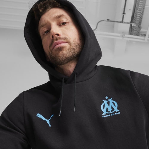 Sweat A Capuche Essential OM Noir Et Bleu